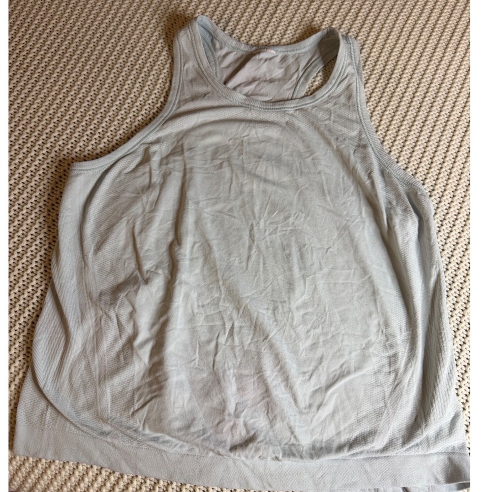 Athleta Momentum Seamless Tank Top Light Blue Racerback Women Size Small